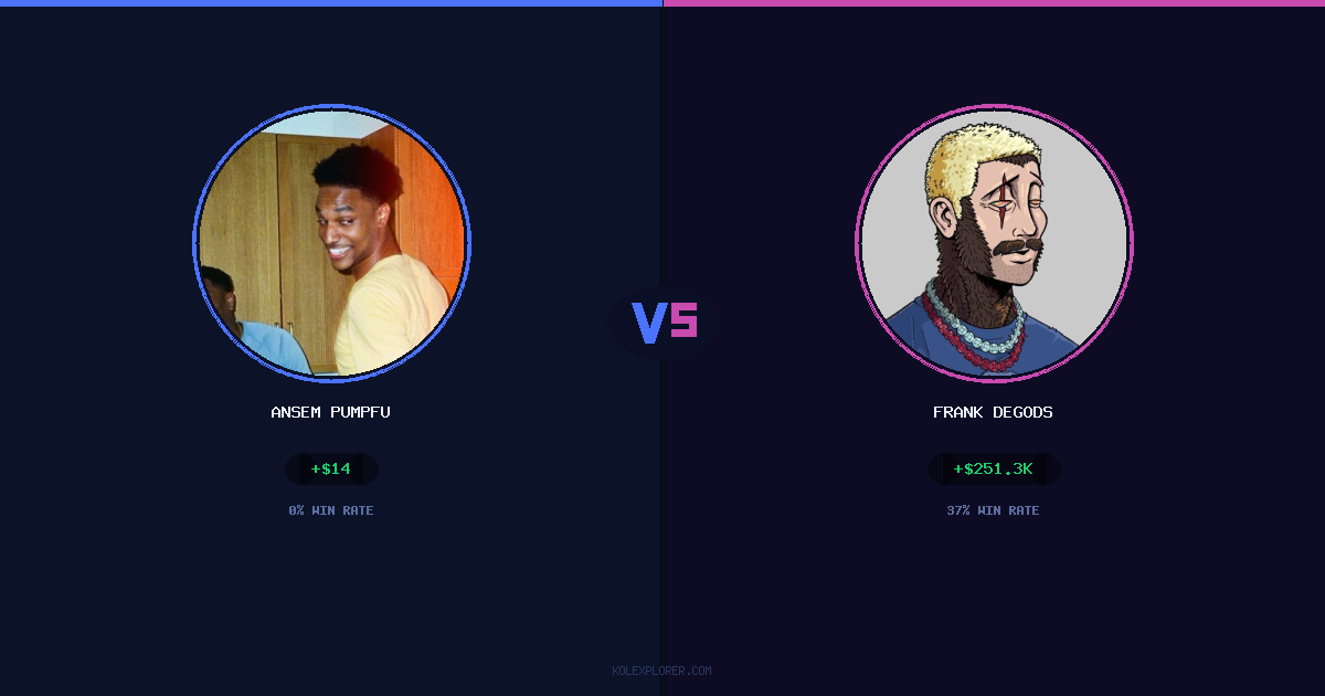 Ansem Pumpfun vs Frank degods preview