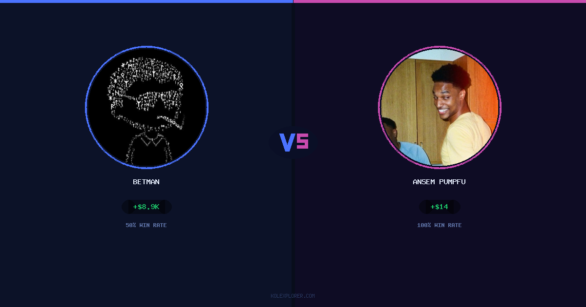 Betman vs Ansem Pumpfun preview
