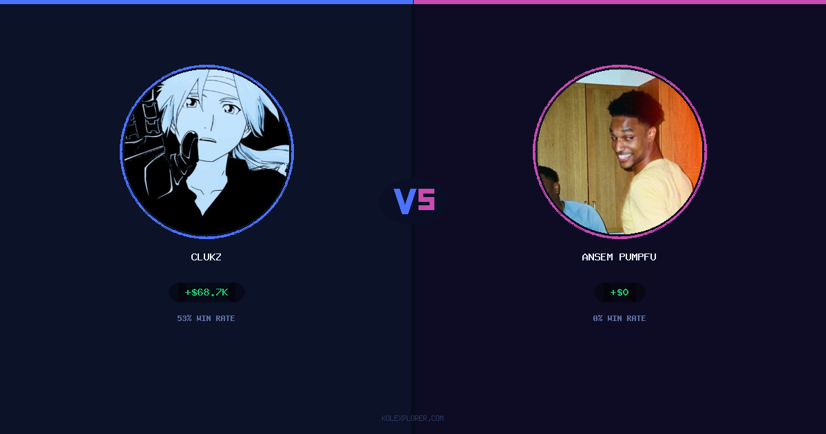 Clukz vs Ansem Pumpfun preview