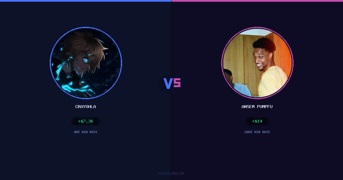 Crayohla vs Ansem Pumpfun preview