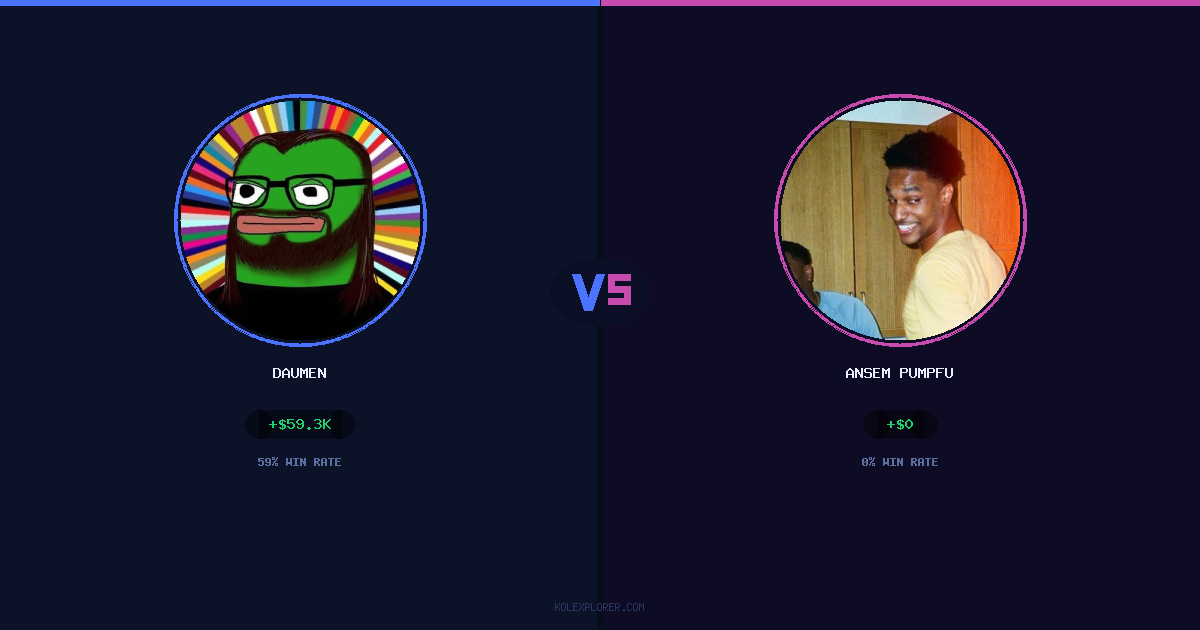 Daumen vs Ansem Pumpfun preview