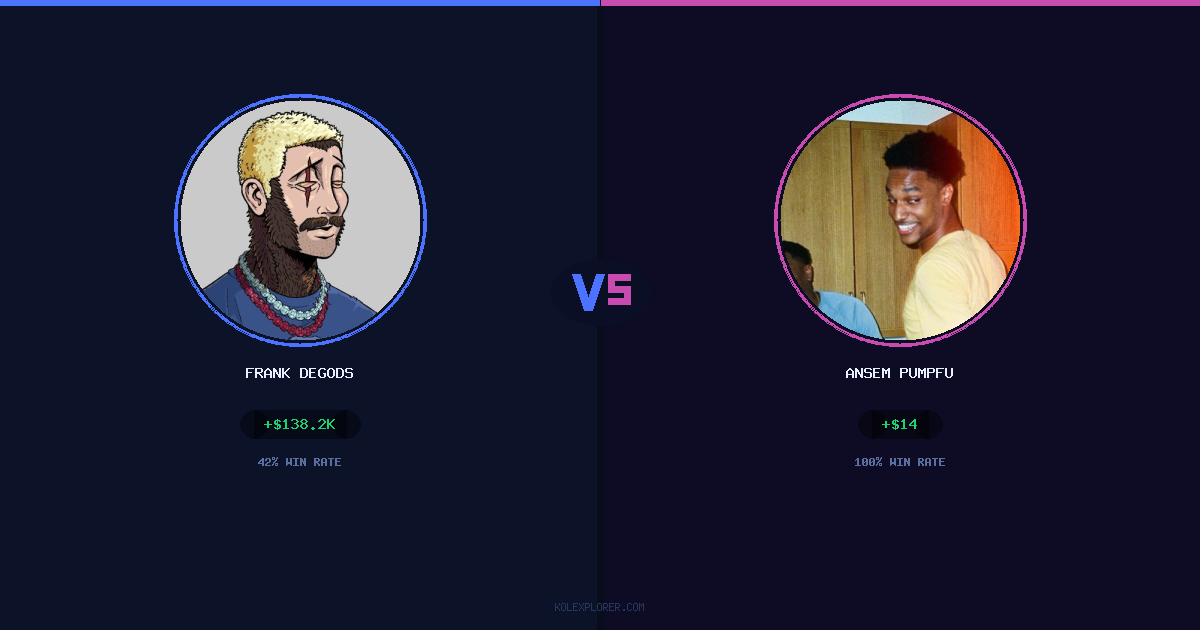 Frank degods vs Ansem Pumpfun preview