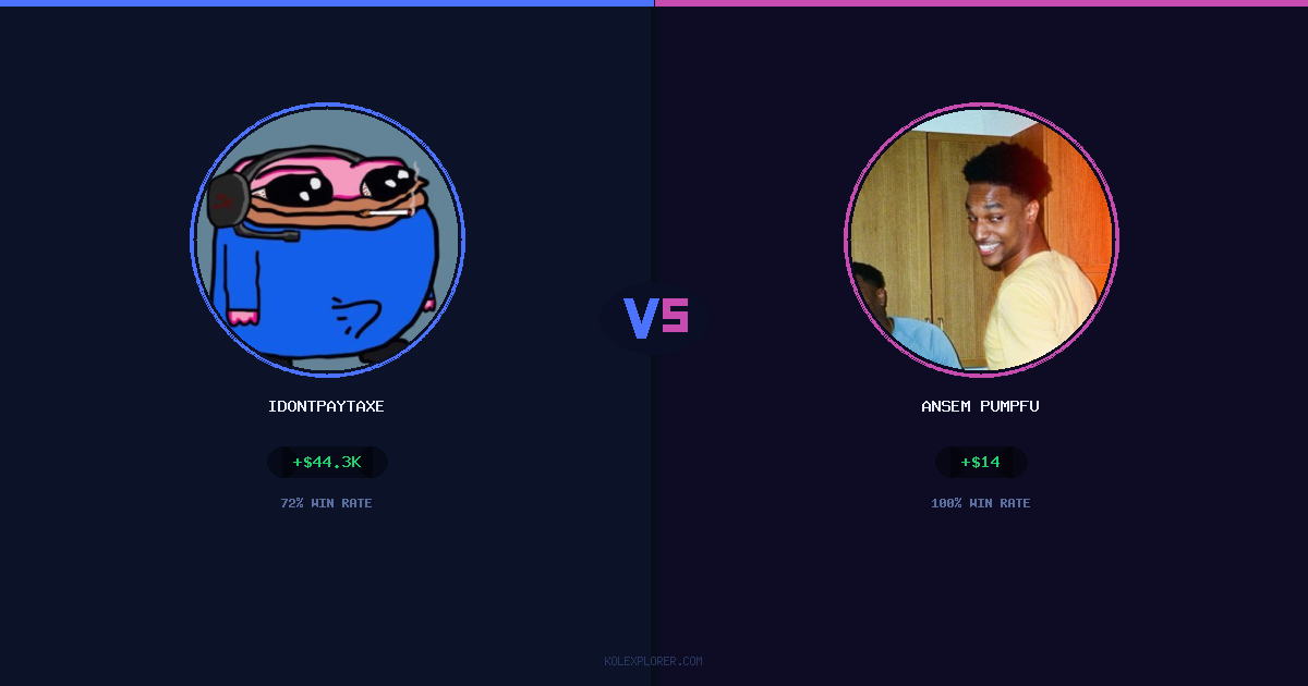 IdontPayTaxes vs Ansem Pumpfun preview