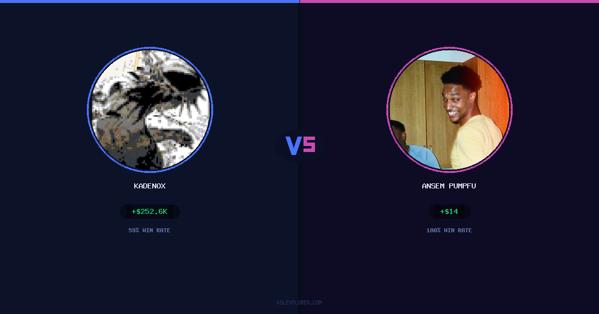 Kadenox vs Ansem Pumpfun preview