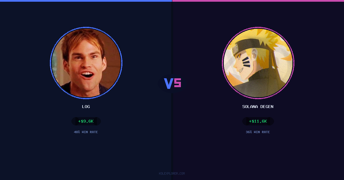 Log vs Solana degen preview