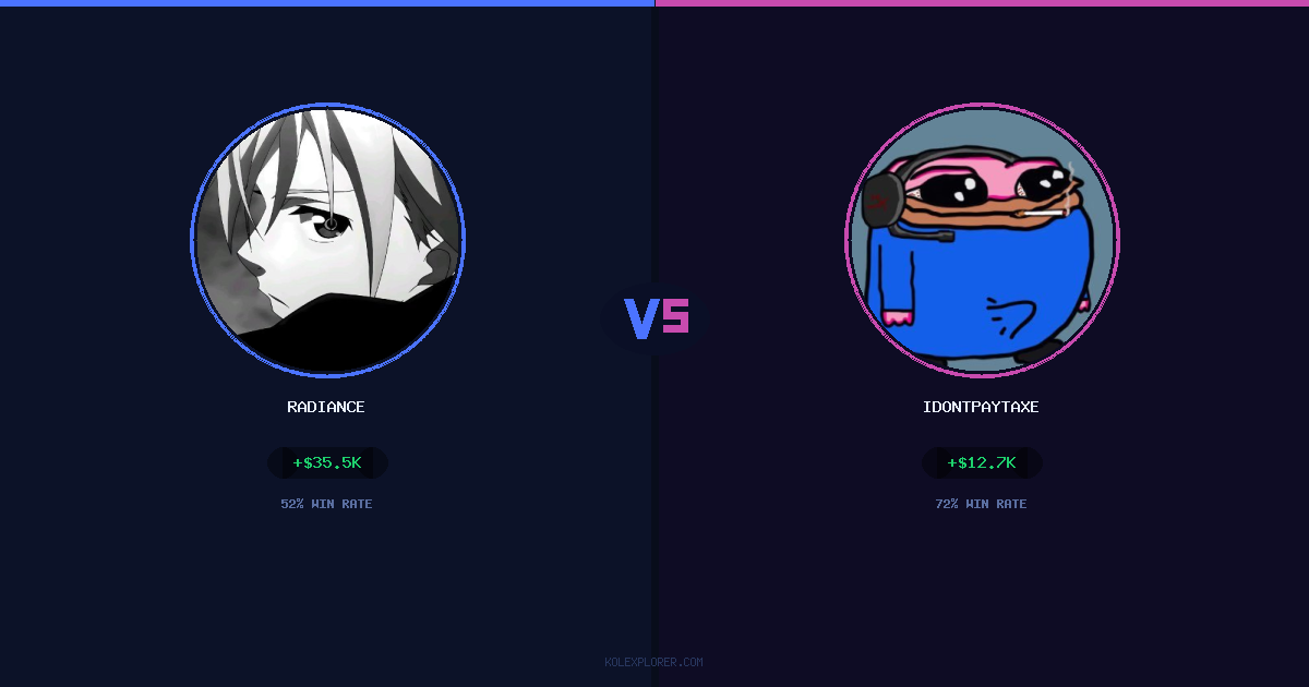 Radiance vs IdontPayTaxes preview