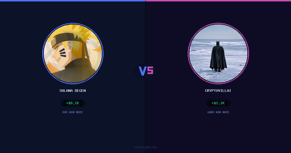 Solana degen vs Cryptovillain26 preview