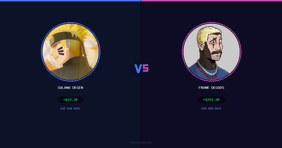 Solana degen vs Frank degods preview