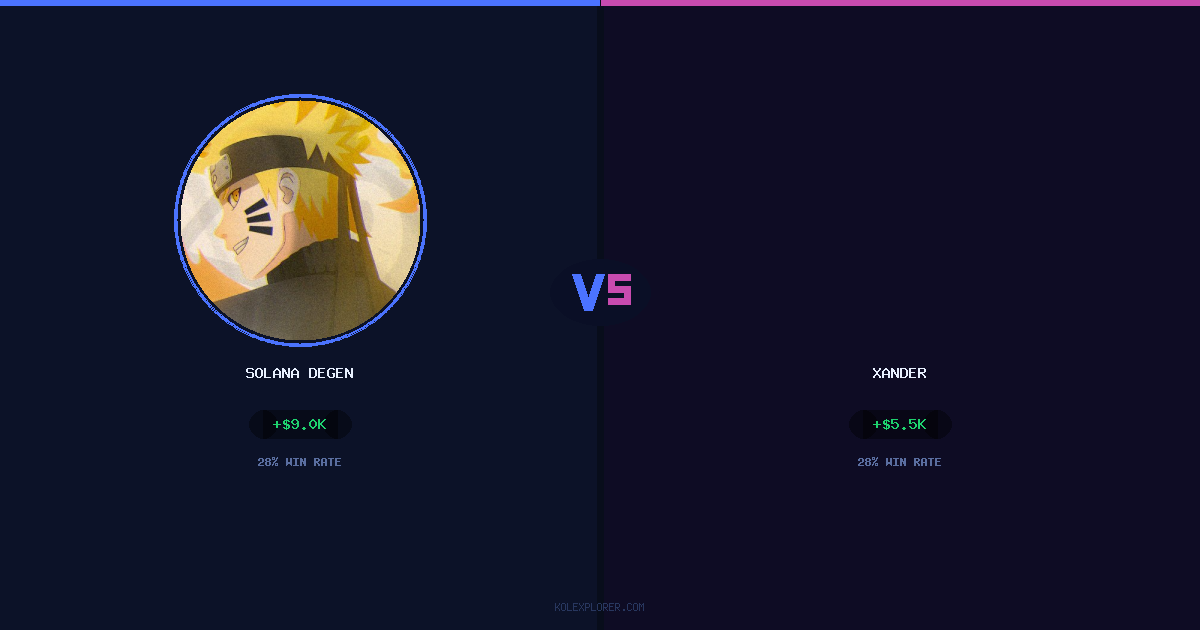 Solana degen vs Xander preview