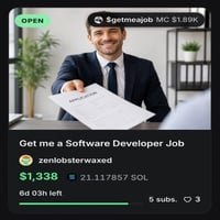 getmeajob — best-performing token in Clukz's Solana wallet (7-day PnL)